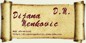 Dijana Menković vizit kartica
